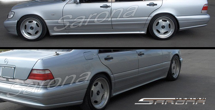 Custom Mercedes S Class Side Skirts  Sedan (1992 - 1999) - $670.00 (Part #MB-030-SS)